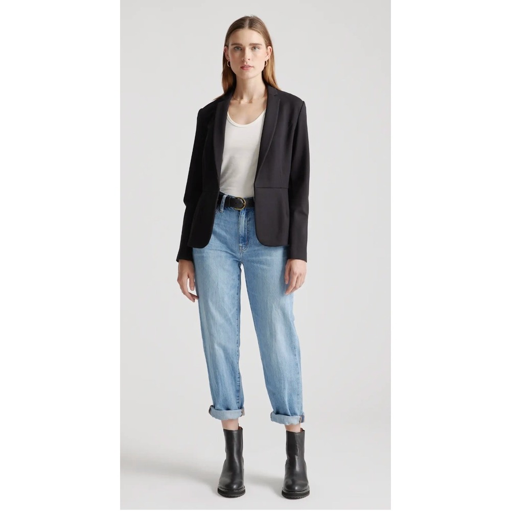 Quince Ultra Stretch Ponte Blazer Navy XL NWT‎ Sold Out Tailored Office Jacket